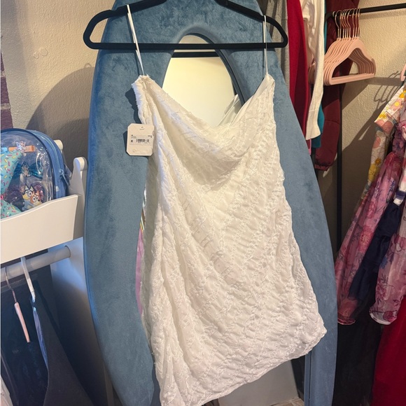 Off-White Tops - Altar'd State Strapless White Textured Dress